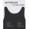 imageCRZ YOGA Womens Butterluxe Double Lined Workout Tank Tops Scoop Neck Racerback Cropped Casual Sleeveless ShirtBlack