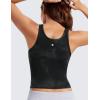 imageCRZ YOGA Womens Butterluxe Double Lined Workout Tank Tops Scoop Neck Racerback Cropped Casual Sleeveless ShirtBlack Tie Dye Flowers