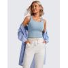 imageCRZ YOGA Womens Butterluxe Double Lined Workout Tank Tops Scoop Neck Racerback Cropped Casual Sleeveless ShirtCambric Blue