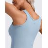 imageCRZ YOGA Womens Butterluxe Double Lined Workout Tank Tops Scoop Neck Racerback Cropped Casual Sleeveless ShirtCambric Blue