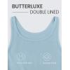 imageCRZ YOGA Womens Butterluxe Double Lined Workout Tank Tops Scoop Neck Racerback Cropped Casual Sleeveless ShirtCambric Blue