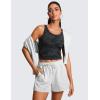 imageCRZ YOGA Womens Butterluxe Double Lined Workout Tank Tops Scoop Neck Racerback Cropped Casual Sleeveless ShirtDark Grey Camouflage 2