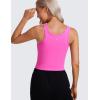 imageCRZ YOGA Womens Butterluxe Double Lined Workout Tank Tops Scoop Neck Racerback Cropped Casual Sleeveless ShirtLight Purple