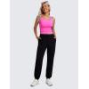 imageCRZ YOGA Womens Butterluxe Double Lined Workout Tank Tops Scoop Neck Racerback Cropped Casual Sleeveless ShirtLight Purple
