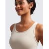 imageCRZ YOGA Womens Butterluxe Double Lined Workout Tank Tops Scoop Neck Racerback Cropped Casual Sleeveless ShirtMojave Tan