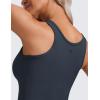 imageCRZ YOGA Womens Butterluxe Double Lined Workout Tank Tops Scoop Neck Racerback Cropped Casual Sleeveless ShirtTrue Navy