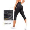 imageCRZ YOGA Womens Butterluxe High Waisted Lounge Leggings 19 Inches  Workout Buttery Soft Capris Yoga PantsFaux Leather Black
