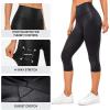imageCRZ YOGA Womens Butterluxe High Waisted Lounge Leggings 19 Inches  Workout Buttery Soft Capris Yoga PantsFaux Leather Black