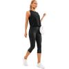 imageCRZ YOGA Womens Butterluxe High Waisted Lounge Leggings 19 Inches  Workout Buttery Soft Capris Yoga PantsFaux Leather Black