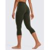 imageCRZ YOGA Womens Butterluxe High Waisted Lounge Leggings 19 Inches  Workout Buttery Soft Capris Yoga PantsOlive Green