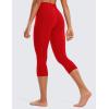 imageCRZ YOGA Womens Butterluxe High Waisted Lounge Leggings 19 Inches  Workout Buttery Soft Capris Yoga PantsRed Chili