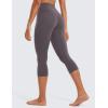 imageCRZ YOGA Womens Butterluxe High Waisted Lounge Leggings 19 Inches  Workout Buttery Soft Capris Yoga PantsTornado Grey