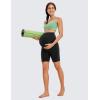 imageCRZ YOGA Womens Butterluxe Maternity Biker Shorts Over The Belly 6quot  Pregnancy Yoga Workout ActivewearBlack