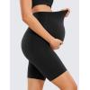 imageCRZ YOGA Womens Butterluxe Maternity Biker Shorts Over The Belly 6quot  Pregnancy Yoga Workout ActivewearBlack