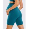 imageCRZ YOGA Womens Butterluxe Maternity Biker Shorts Over The Belly 6quot  Pregnancy Yoga Workout ActivewearBorealis Green