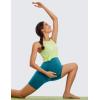 imageCRZ YOGA Womens Butterluxe Maternity Biker Shorts Over The Belly 6quot  Pregnancy Yoga Workout ActivewearBorealis Green