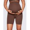 imageCRZ YOGA Womens Butterluxe Maternity Biker Shorts Over The Belly 6quot  Pregnancy Yoga Workout ActivewearCoffee Brown
