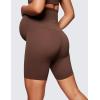 imageCRZ YOGA Womens Butterluxe Maternity Biker Shorts Over The Belly 6quot  Pregnancy Yoga Workout ActivewearCoffee Brown