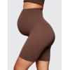 imageCRZ YOGA Womens Butterluxe Maternity Biker Shorts Over The Belly 6quot  Pregnancy Yoga Workout ActivewearCoffee Brown