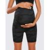 imageCRZ YOGA Womens Butterluxe Maternity Biker Shorts Over The Belly 6quot  Pregnancy Yoga Workout ActivewearDark Grey Camouflage 2