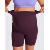 imageCRZ YOGA Womens Butterluxe Maternity Biker Shorts Over The Belly 6quot  Pregnancy Yoga Workout ActivewearDeep Purple