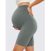imageCRZ YOGA Womens Butterluxe Maternity Biker Shorts Over The Belly 6quot  Pregnancy Yoga Workout ActivewearGrey Sage