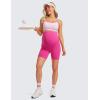 imageCRZ YOGA Womens Butterluxe Maternity Biker Shorts Over The Belly 6quot  Pregnancy Yoga Workout ActivewearHibiscus Purple