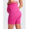 imageCRZ YOGA Womens Butterluxe Maternity Biker Shorts Over The Belly 6quot  Pregnancy Yoga Workout ActivewearHibiscus Purple