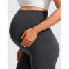 imageCRZ YOGA Womens Butterluxe Maternity Biker Shorts Over The Belly 6quot  Pregnancy Yoga Workout ActivewearMysterious Grey