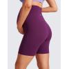imageCRZ YOGA Womens Butterluxe Maternity Biker Shorts Over The Belly 6quot  Pregnancy Yoga Workout ActivewearPlum Magenta