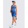 imageCRZ YOGA Womens Butterluxe Maternity Biker Shorts Over The Belly 6quot  Pregnancy Yoga Workout ActivewearSparkle Blue