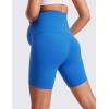 imageCRZ YOGA Womens Butterluxe Maternity Biker Shorts Over The Belly 6quot  Pregnancy Yoga Workout ActivewearSparkle Blue