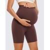 imageCRZ YOGA Womens Butterluxe Maternity Biker Shorts Over The Belly 6quot  Pregnancy Yoga Workout ActivewearTaupe