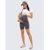 imageCRZ YOGA Womens Butterluxe Maternity Biker Shorts Over The Belly 6quot  Pregnancy Yoga Workout ActivewearTornado Grey