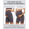 imageCRZ YOGA Womens Butterluxe Maternity Biker Shorts Over The Belly 6quot  Pregnancy Yoga Workout ActivewearTornado Grey
