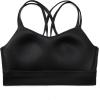 imageCRZ YOGA Womens Butterluxe Strappy Longline Sports Bra  Molded Cup Double Spaghetti Strap Workout Yoga Crop Top AthleticBlack