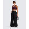 imageCRZ YOGA Womens Butterluxe Strappy Longline Sports Bra  Molded Cup Double Spaghetti Strap Workout Yoga Crop Top AthleticDeep Purple