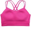 imageCRZ YOGA Womens Butterluxe Strappy Longline Sports Bra  Molded Cup Double Spaghetti Strap Workout Yoga Crop Top AthleticHibiscus Purple