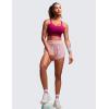 imageCRZ YOGA Womens Butterluxe Strappy Longline Sports Bra  Molded Cup Double Spaghetti Strap Workout Yoga Crop Top AthleticMagenta Purple