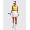 imageCRZ YOGA Womens Butterluxe Strappy Longline Sports Bra  Molded Cup Double Spaghetti Strap Workout Yoga Crop Top AthleticNeon Yellow