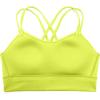 imageCRZ YOGA Womens Butterluxe Strappy Longline Sports Bra  Molded Cup Double Spaghetti Strap Workout Yoga Crop Top AthleticNeon Yellow