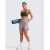 imageCRZ YOGA Womens Butterluxe Strappy Longline Sports Bra  Molded Cup Double Spaghetti Strap Workout Yoga Crop Top AthleticOlive Green