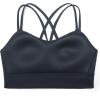 imageCRZ YOGA Womens Butterluxe Strappy Longline Sports Bra  Molded Cup Double Spaghetti Strap Workout Yoga Crop Top AthleticTrue Navy