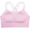 imageCRZ YOGA Womens Butterluxe Strappy Longline Sports Bra  Molded Cup Double Spaghetti Strap Workout Yoga Crop Top AthleticVita Pink