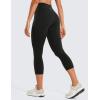 imageCRZ YOGA Womens Butterluxe Workout Capri Leggings with Pockets 21 Inches  High Waisted Gym Athletic Crop YogaBlack