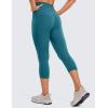 imageCRZ YOGA Womens Butterluxe Workout Capri Leggings with Pockets 21 Inches  High Waisted Gym Athletic Crop YogaBorealis Green