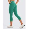 imageCRZ YOGA Womens Butterluxe Workout Capri Leggings with Pockets 21 Inches  High Waisted Gym Athletic Crop YogaCascadia Green