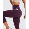 imageCRZ YOGA Womens Butterluxe Workout Capri Leggings with Pockets 21 Inches  High Waisted Gym Athletic Crop YogaDeep Purple