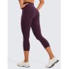 imageCRZ YOGA Womens Butterluxe Workout Capri Leggings with Pockets 21 Inches  High Waisted Gym Athletic Crop YogaDeep Purple