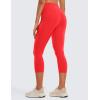 imageCRZ YOGA Womens Butterluxe Workout Capri Leggings with Pockets 21 Inches  High Waisted Gym Athletic Crop YogaDeep Red